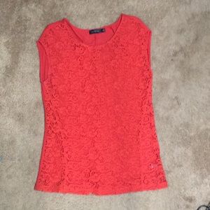 Red crochet top